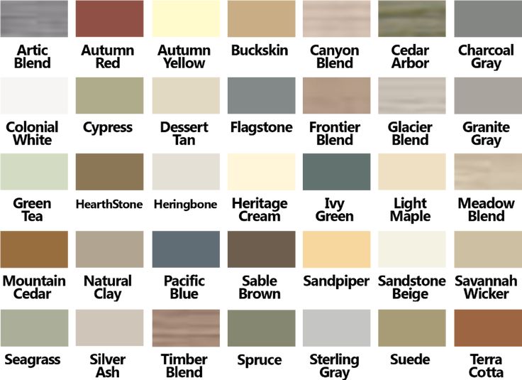 color options for vinyl siding